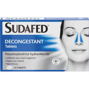 Sudafed Decongestant Tablets 12